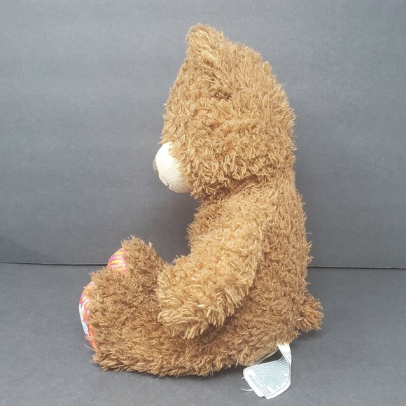 Build A Bear Treat Teddy 16" Stuffed Animal Plush Happy Birthday Dark Brown Gift - Picture 4 of 7